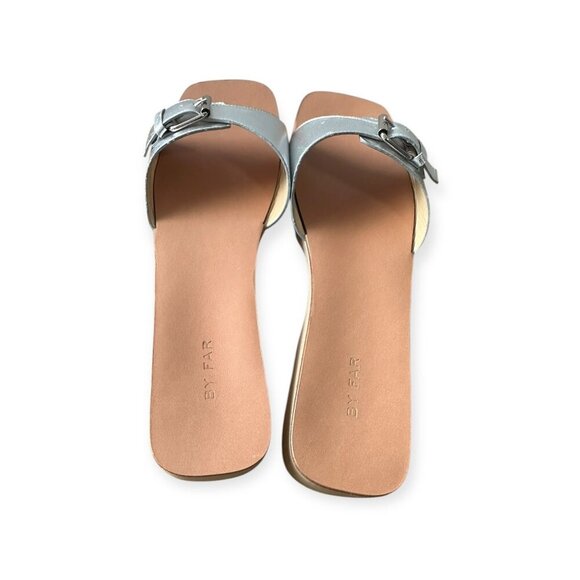 BY FAR Sam Clog Sandals In Silver, Size 41EU New in box - Picture 10 of 14